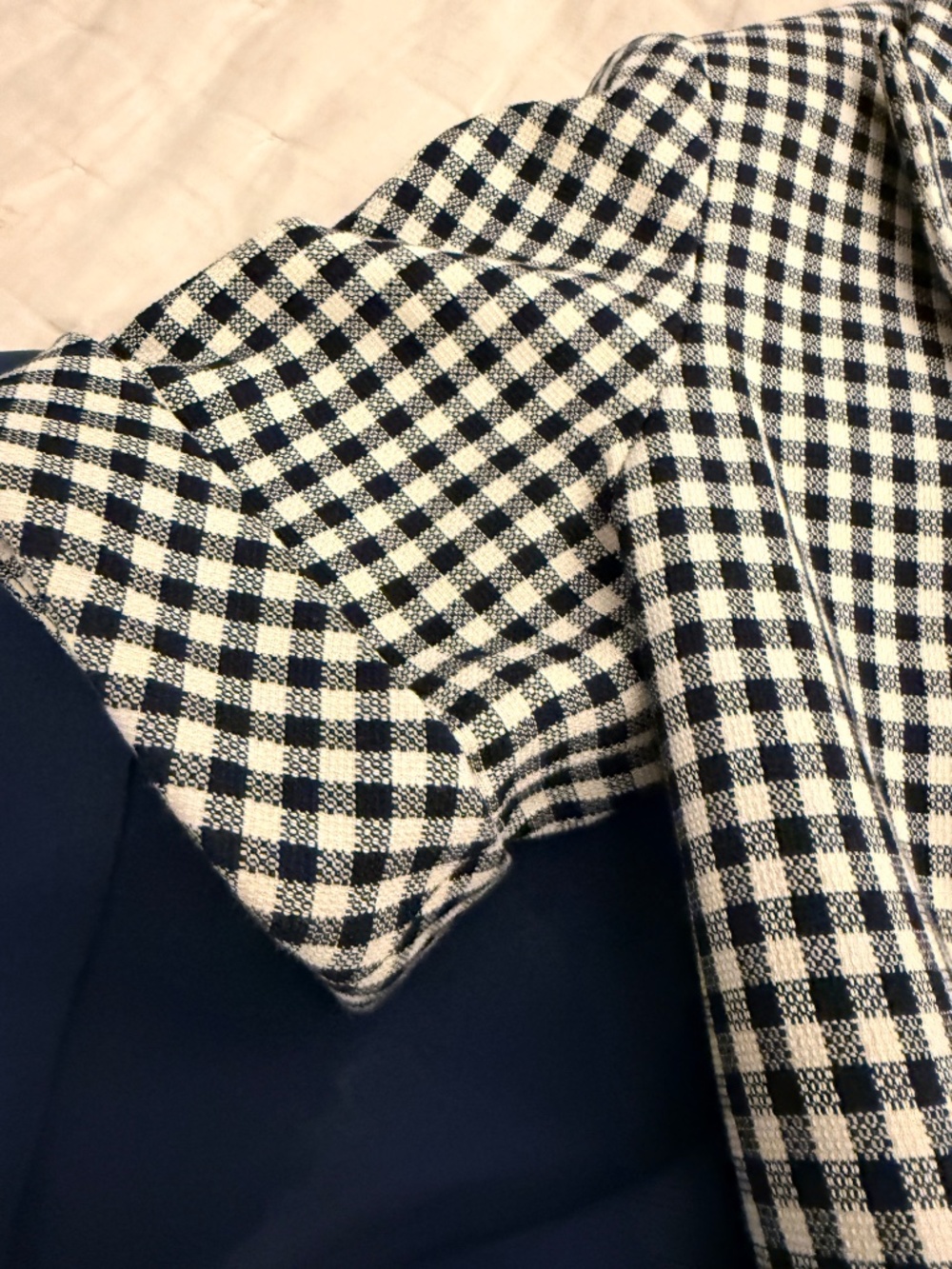 Veronica Beard Jenny Gingham Short-Sleeve Jacket - Picture 8 of 9
